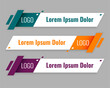 © starlineart - set of modern lower third banner design