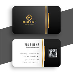 Canvas Print - elegant golden business card modern template