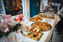Catering Buffet Table With Snacks