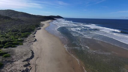 Canvas Print - Footage of a beach and a grass land