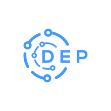 DEP Technology Letter Logo Design On White  Background. DEP Creative Initials Technology Letter Logo Concept. DEP Technology Letter Design.
