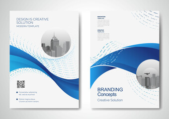 Wall Mural - Template vector design for Brochure, AnnualReport, Magazine, Poster, Corporate Presentation, Portfolio, Flyer, infographic, layout modern with color size A4, Front and back, Easy to use.