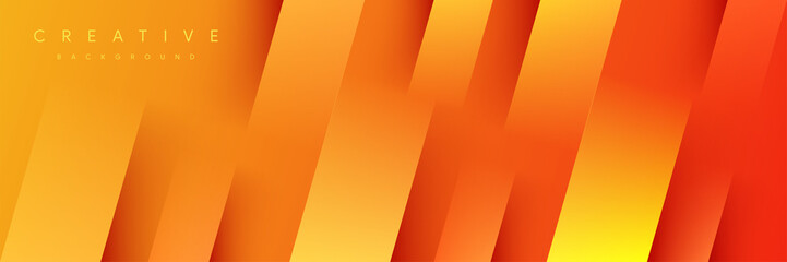 Wall Mural - geometric creative yellow concept vector abstract orange pattern background tech corporate with copy