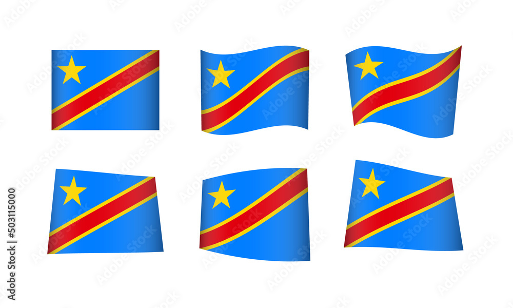 Vector de Stock Democratic Republic of the Congo Flag Congolese Waving ...
