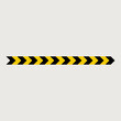 © AndiPoe - Seamless design black yellow arrow do not entry sign tape illustration, police line, warning safety danger line vector