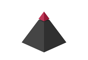 Wall Mural - Pyramid top concept. Marketing red peak successful strategy