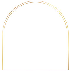 Wall Mural - Gold elegant rounded rectangle frame