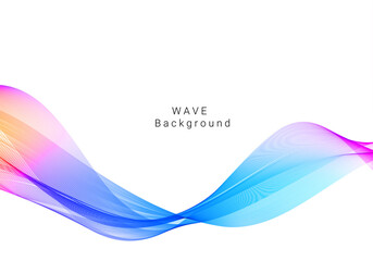 Wall Mural - Colorful smoke wave design modern background