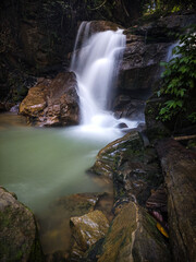 Perjiwa waterfall is one of the waterfall destinations in Tenggarong. here the water can be said to be very serenely, so many tourists compete to enjoy the freshness of this waterfall. (slowspeed mode