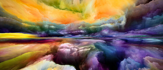 Wall Mural - Vibrant Land and Sky