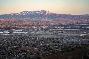 Reno Nevada with mountains in background