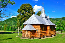 Wooden Orthodox Church In Olchowiec Village Near Jaslo, Low Beskids Beskid Niski, Poland