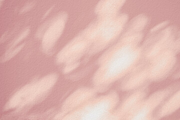 Wall Mural - abstract rose gold light bokeh of natural leaves shadow background of tree branch falling on white c