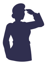 Silhouette Female Soldier