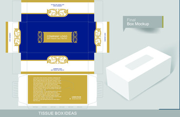 Vector of a tissue box template concept