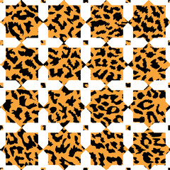 Wall Mural - pattern design of leopard animal print vector	