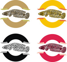 Striped Snakehead Fish Stamp Sets