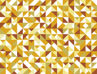 Wall Mural - Vector colorful geometric background. Seamless triangles pattern. Yellow and brown vintage style banner. Geometric creative template