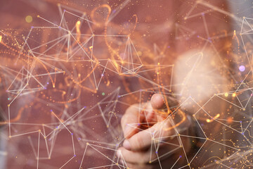 Wall Mural - cloud network computer connects to internet server service for cloud data transfer