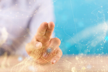 Communication technology for internet business. Global world network and telecommunication