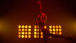 © stockbusters - Pole dancer making sensual performance in nightclub. Fit lady dancing sexually.