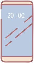 Wall Mural - bright smartphone home screen interface template. device with functions of personal organizer and mo