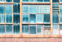 Side Of An Abandoned Grunge Old Building With Interesting Colors Background