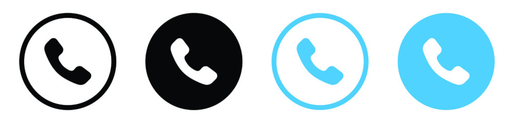 Leinwandbilder - call icon, contact us telephone icon. communication phone icons