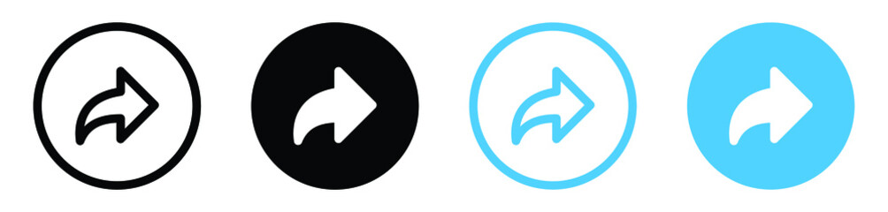 Leinwandbilder - share arrow icon reply send forward icons button - send message icon