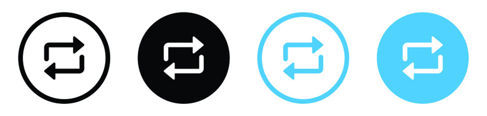 Refresh icon, sync repeat and reload arrow icon symbol convert button sign