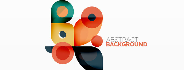 Aufkleber - Colorful geometric pattern, minimal abstract background for wallpaper, banner, presentation