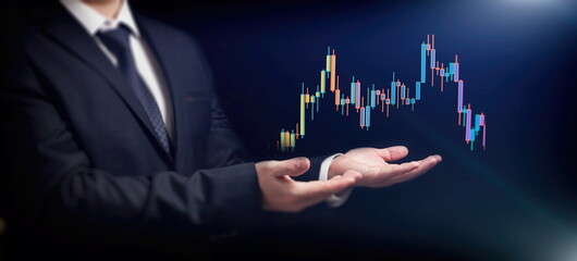 Business global internet connection application technology and digital marketing, Financial and banking