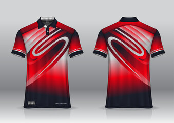 Wall Mural - jersey polo shirt design, for uniform team front and back