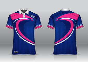 Wall Mural - jersey polo shirt design, for uniform team front and back