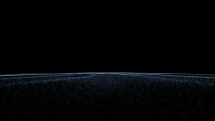 Wall Mural - seamless loop dark dotted wave slow motion on black copy space animation background.