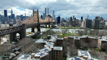 Queensbridge Housing Projects And Queensboro Bridge In Queens New York City NYC