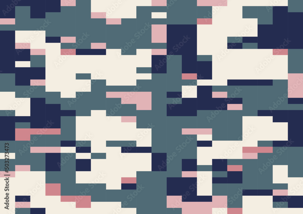 Urban spring multi-scale camouflage, seamless pattern. digi camo vector ...