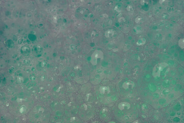 Poster - Beautiful abstract white bubbles background pattern for design. Liquid fluid texture for background, banner.