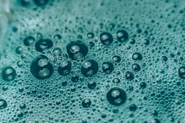Aufkleber - Beautiful abstract green bubbles background pattern for design. Liquid fluid texture for background, banner.