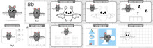 Worksheets Pack For Kids With Bat Vector