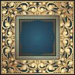 © alex_bond - Golden ornate decorative vintage design template blank frame