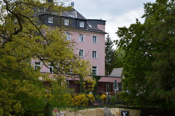 Wall Mural - Historisches Bauwerk in der Kur Stadt Bad Elster, Niedersachsen