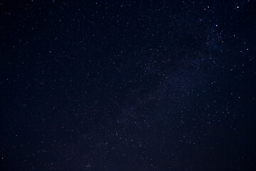 view on stars in dark blue night sky