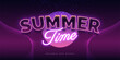 © WzKz - Colorful Retro Text Style and Glowing Neon Effect. Summer Time Text Style