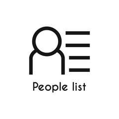 simple black person list outline style icon design