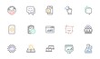 © blankstock - Wallet, Smile and Magistrates court line icons for website, printing. Collection of Exam time, Sun energy, File management icons. Outsource work, Messenger, Smile face web elements. Vector