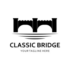 Wall Mural - silhouette bridge logo