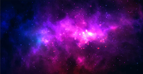 Wall Mural - vector cosmic illustration. beautiful colorful space background. watercolor