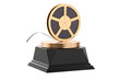Golden Film Award Movie concept. 3D rendering