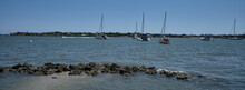 Panoramic Of The Matanzas River Between Old St Augustine And Anastasia Island In Florida